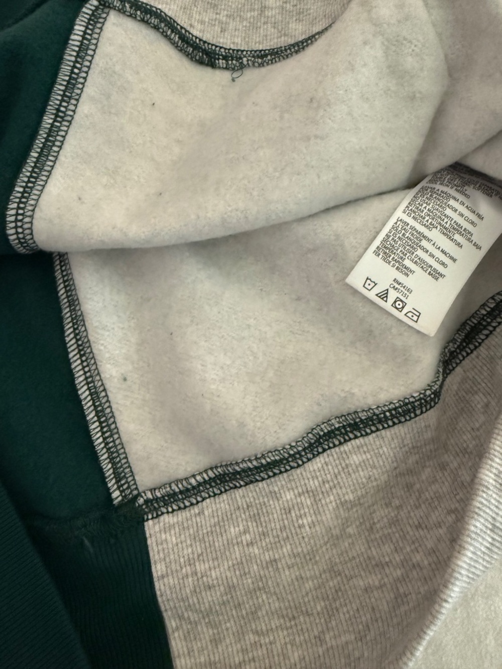 Tommy Hilfiger Sport Colorblock Hoodie Sweatshirt Green Gray XL NWOT - Picture 12 of 16